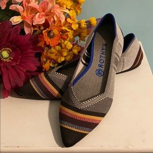 USED Rothy’s Inverse Stripe Point Shoes 10